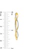 Thumbnail Image 2 of 0.25 CT. T.W. Diamond Loose Braid Hoop Earrings in 10K Gold