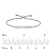 Thumbnail Image 2 of 0.05 CT. T.W. Diamond "mama" Bear Bolo Bracelet in Sterling Silver - 9.0"
