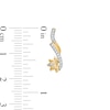 Thumbnail Image 2 of By Women for Women 0.10 CT. T.W. Diamond Sideways Lotus Flower Drop Earrings in 10K Gold