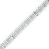 Men's 3.00 CT. T.W. Quad Certified Lab-Created Diamond Square Link Bracelet in 14K White Gold (F/SI2) - 8.5"