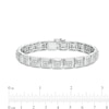 Thumbnail Image 3 of Men's 3.00 CT. T.W. Quad Certified Lab-Created Diamond Square Link Bracelet in 14K White Gold (F/SI2) - 8.5"