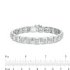 Men's 3.00 CT. T.W. Quad Certified Lab-Created Diamond Square Link Bracelet in 14K White Gold (F/SI2) - 8.5"
