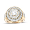 Thumbnail Image 0 of Men's 2.00 CT. T.W. Certified Lab-Created Diamond Raised Double Row Ring in 14K Gold (F/SI2)