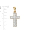 Men's 1.00 CT. T.W. Certified Lab-Created Diamond Cross Charm in 14K Gold (F/SI2)