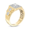 Men's 1.50 CT. T.W. Emerald-Cut Certified Lab-Created Diamond Stepped Shank Ring in 14K Gold (F/SI2)