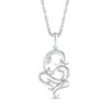 Thumbnail Image 1 of Diamond Accent Abstract Ganesha Profile Pendant in Sterling Silver