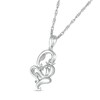 Thumbnail Image 2 of Diamond Accent Abstract Ganesha Profile Pendant in Sterling Silver