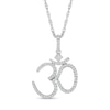 Thumbnail Image 0 of 0.23 CT. T.W. Diamond Om Symbol Pendant in Sterling Silver