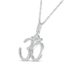 Thumbnail Image 2 of 0.23 CT. T.W. Diamond Om Symbol Pendant in Sterling Silver