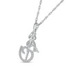 Thumbnail Image 2 of 0.18 CT. T.W. Diamond Abstract Om and Trident Symbol in Sterling Silver