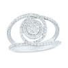 Thumbnail Image 0 of 0.50 CT. T.W. Multi-Diamond Split Shank Orbit Engagement Ring in 10K White Gold
