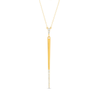 Thumbnail Image 1 of 0.13 CT. T.W. Diamond Graduated Linear Drop Pendant in 10K Gold