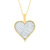 Thumbnail Image 1 of 0.50 CT. T.W. Multi-Diamond Heart Pendant in 10K Gold