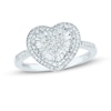 Thumbnail Image 0 of 0.50 CT. T.W. Heart-Shaped Multi-Diamond Ring in 10K White Gold