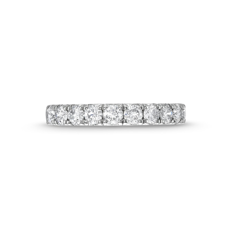 Main Image 4 of Vera Wang Love Collection 0.95 CT. T.W. Diamond Eleven Stone Anniversary Band in 14K White Gold (I/SI2)
