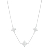 Thumbnail Image 0 of 1.00 CT. T.W. Certified Lab-Created Diamond Flower Station Necklace in 14K White Gold (F/SI2)