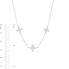 1.00 CT. T.W. Certified Lab-Created Diamond Flower Station Necklace in 14K White Gold (F/SI2)