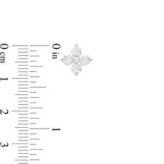 1.00 CT. T.W. Certified Lab-Created Diamond Flower Stud Earrings in 14K White Gold (F/SI2)