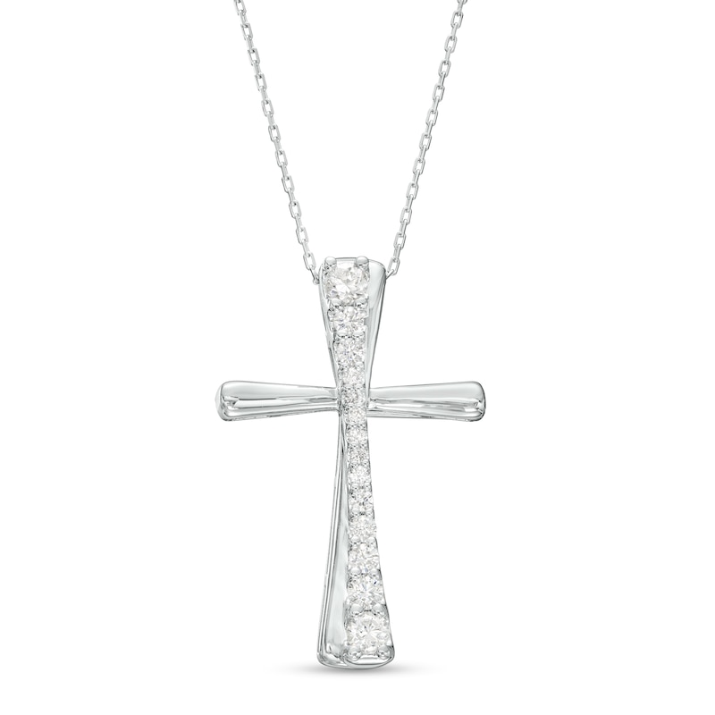 0.50 CT. T.W. Journey Diamond Windmill Pendant in 10K White Gold