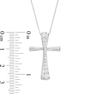 0.50 CT. T.W. Journey Diamond Windmill Pendant in 10K White Gold