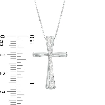 0.50 CT. T.W. Journey Diamond Windmill Pendant in 10K White Gold