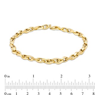 Twisted Chain Link Bracelet in 18K Gold - 7.25"