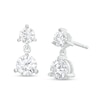 Thumbnail Image 0 of 0.76 CT. T.W. Certified Lab-Created Diamond Stacked Drop Earrings in 14K White Gold (F/SI2)