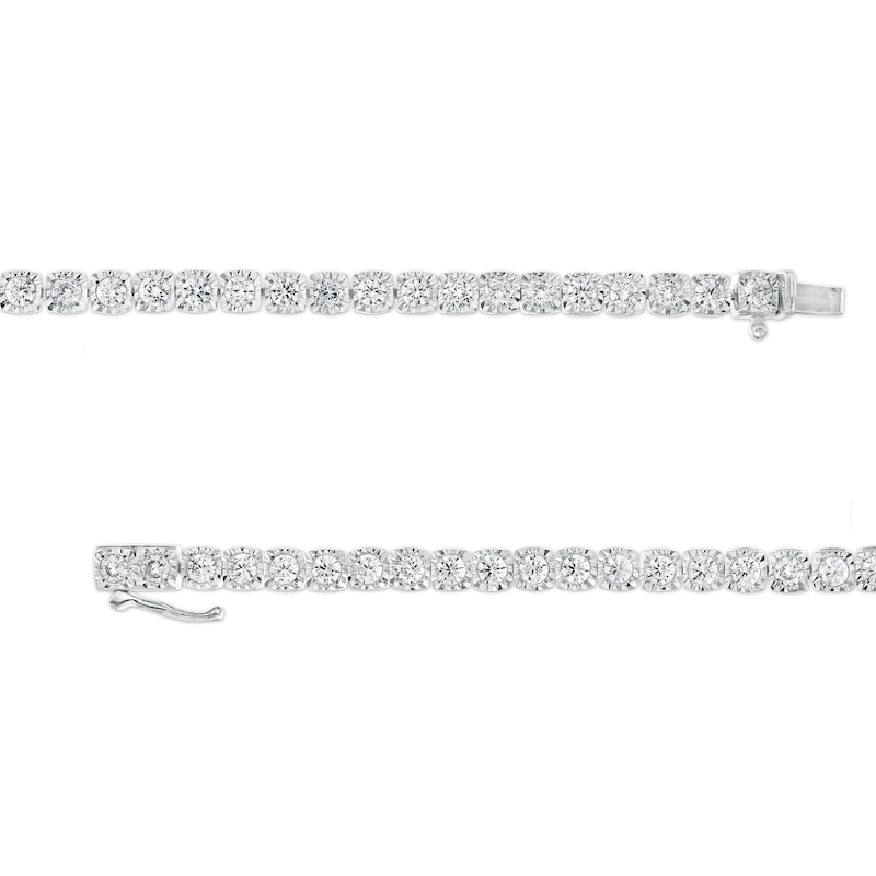 Main Image 3 of Men's 5.00 CT. T.W. Certified Lab-Grown Diamond Tennis Bracelet in 14K White Gold (F/SI2) - 8.5"