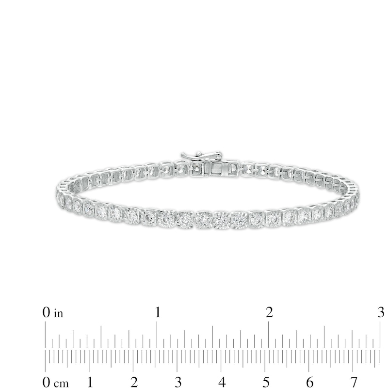 Men's 5.00 CT. T.W. Certified Lab-Created Diamond Tennis Bracelet in 14K White Gold (F/SI2) - 8.5"|Peoples Jewellers