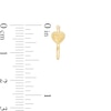 Thumbnail Image 2 of Child's 12.0mm Beaded Frame Heart Hoop Earrings in 14K Gold