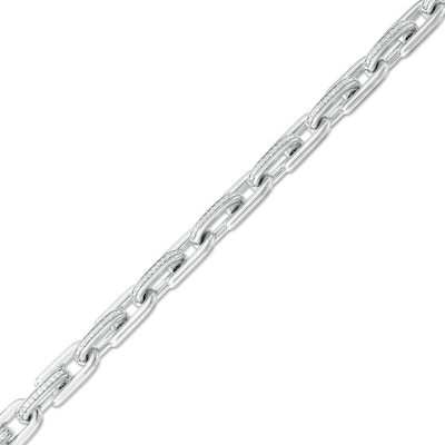 Men's 0.50 CT. T.W. Diamond Link Chain Bracelet in Sterling Silver – 8.5"