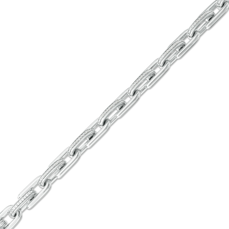 Men's 0.50 CT. T.W. Diamond Link Chain Bracelet in Sterling Silver – 8.5"|Peoples Jewellers