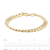 Thumbnail Image 4 of 7.0mm Flat Curb Chain Link Bracelet in 18K Gold - 7.26"