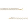 Briolette Cubic Zirconia Mesh Chain Necklace in 14K Gold