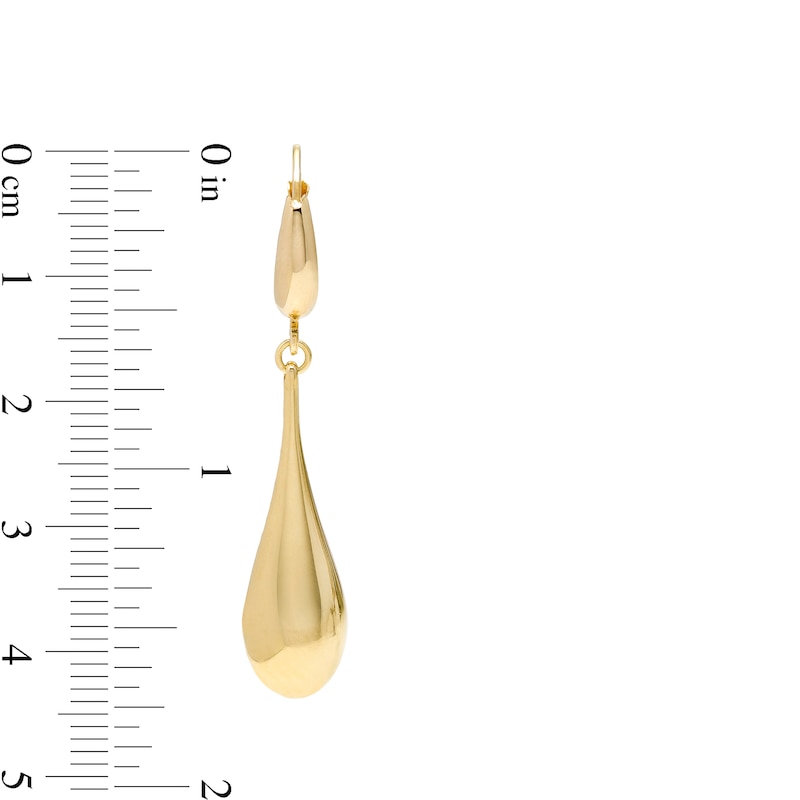 Main Image 3 of High-Polish Teardrop Earrings in 18K Gold