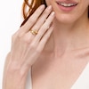 High-Polish Double Teardrop Bypass Ring in 18K Gold - Size 7