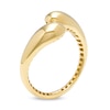 High-Polish Double Teardrop Bypass Ring in 18K Gold - Size 7