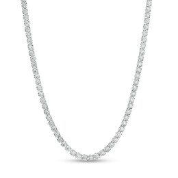 Men's 5.00 CT. T.W. Certified Lab-Created Diamond Tennis Necklace in 14K White Gold (F/SI2) - 22&quot;