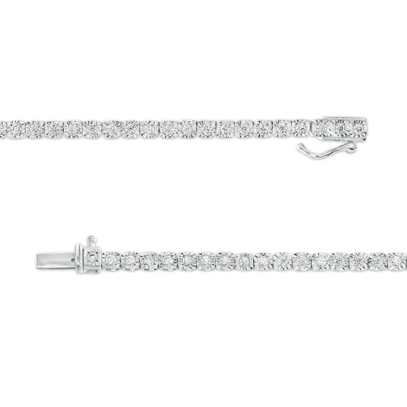 Main Image 3 of Men's 5.00 CT. T.W. Certified Lab-Grown Diamond Tennis Necklace in 14K White Gold (F/SI2) - 22"