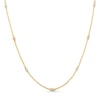 Thumbnail Image 1 of Diamond-Cut 3.0mm Station Brilliance Beads Chain Necklace in 18K Gold – 16.5"