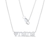 Thumbnail Image 1 of Diamond Accent Heart "nana" Necklace in Sterling Silver – 17.75"