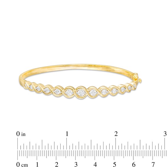 1.25 CT. T.W. Journey Diamond Cascading Bangle in 10K Gold