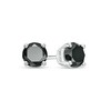 Thumbnail Image 0 of 0.95 CT. T.W. Black Diamond Solitaire Stud Earrings in 14K White Gold