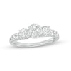 Thumbnail Image 0 of 1.00 CT. T.W. Diamond Past Present Future® Miracle Engagement Ring in 10K White Gold