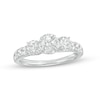 1.00 CT. T.W. Diamond Past Present Future® Miracle Engagement Ring in 10K White Gold