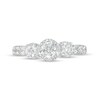 1.00 CT. T.W. Diamond Past Present Future® Miracle Engagement Ring in 10K White Gold