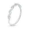 Thumbnail Image 2 of 0.04 CT. T.W. Diamond Curved Loose Braid Band in 10K White Gold