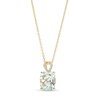 Thumbnail Image 1 of EFFY™ Collection Cushion-Cut Green Quartz and 0.04 CT. T.W. Diamond Filigree Side Accent Split Bail Pendant in 14K Gold
