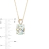 Thumbnail Image 3 of EFFY™ Collection Cushion-Cut Green Quartz and 0.04 CT. T.W. Diamond Filigree Side Accent Split Bail Pendant in 14K Gold