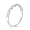 Thumbnail Image 2 of 0.30 CT. T.W. Oval and Round Diamond Twist Wedding Band in 14K White Gold